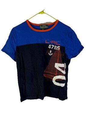 Lauren Ralph Lauren Spell Out Sail Boat T Shirt Top